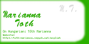 marianna toth business card